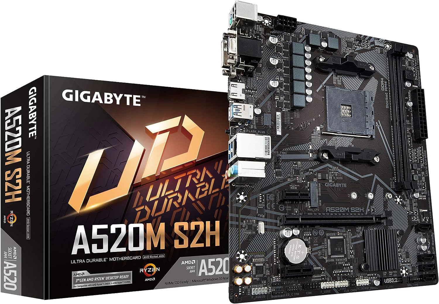 GIGABYTE A520M S2H, AMD RYZEN MotherBoard GIGABYTE A520M S2H, AMD RYZEN MotherBoard